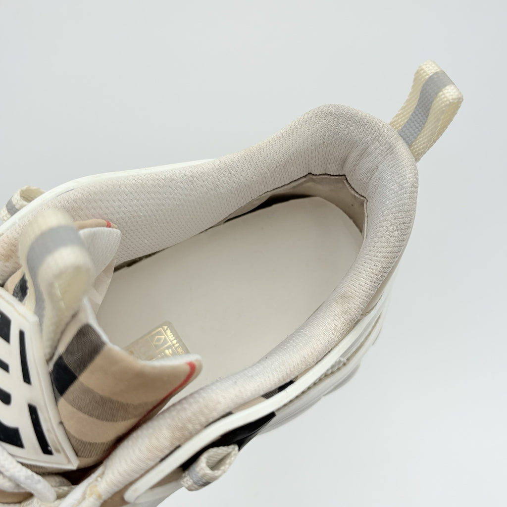 Size 43 (10 US) - Burberry Arthur Vintage Check ' Archive Beige White ' | GREAT!