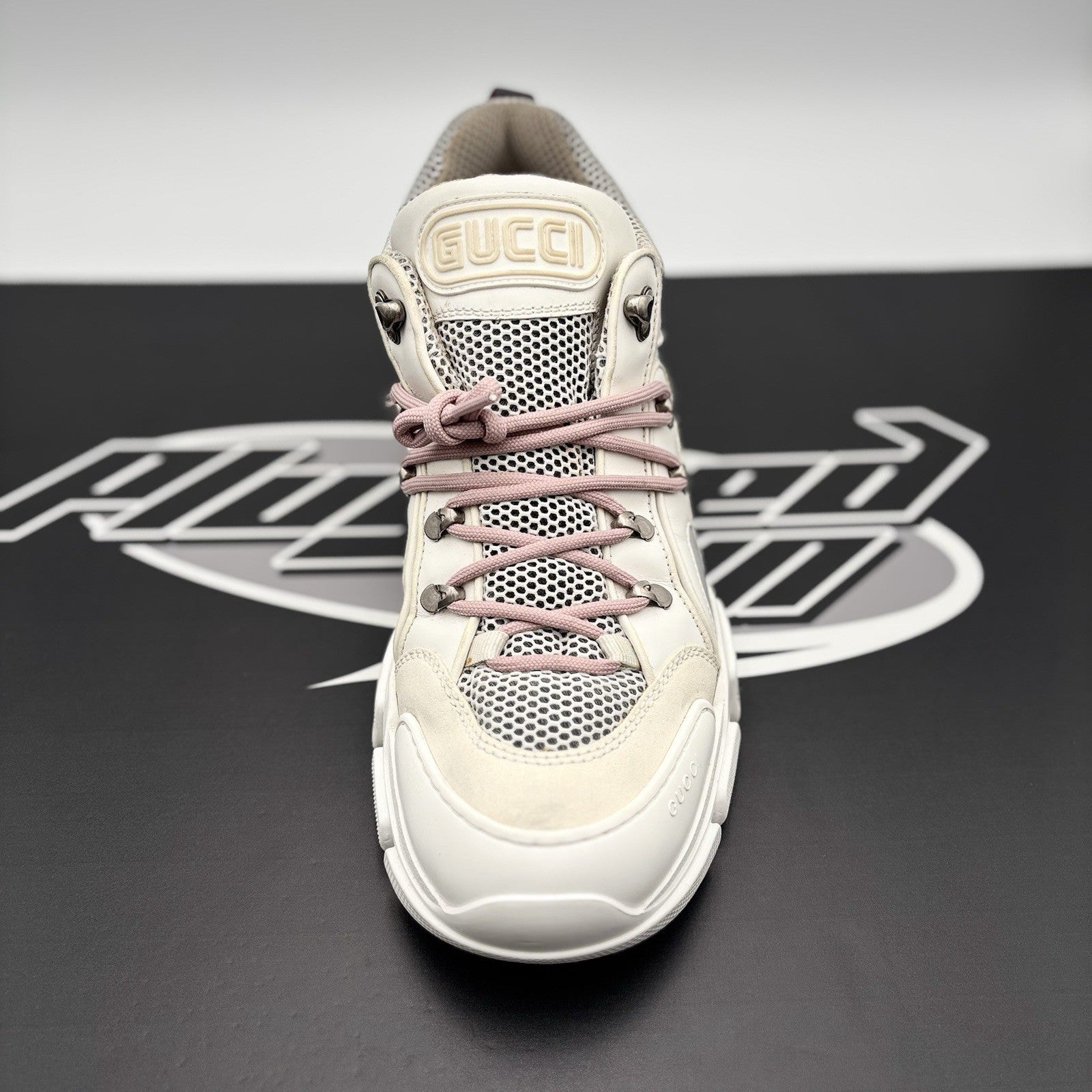 Size 12G (12.5 US) - Gucci Flashtrek SEGA ' White, Beige ' | GREAT CONDITION!