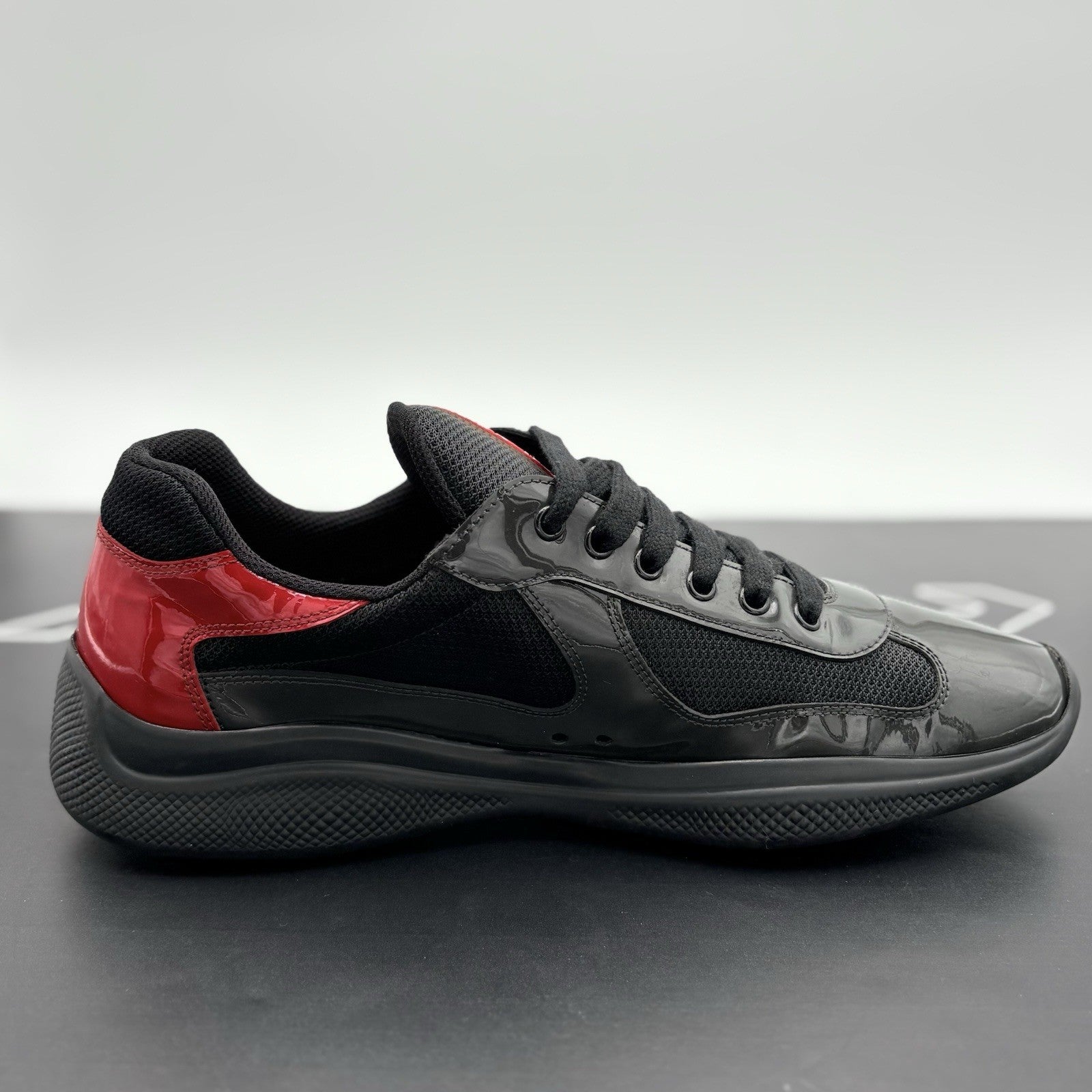 Size 10 UK (11 US) - Prada Americas Cup ' Anthracite Red ' | EXCELLENT CONDITION
