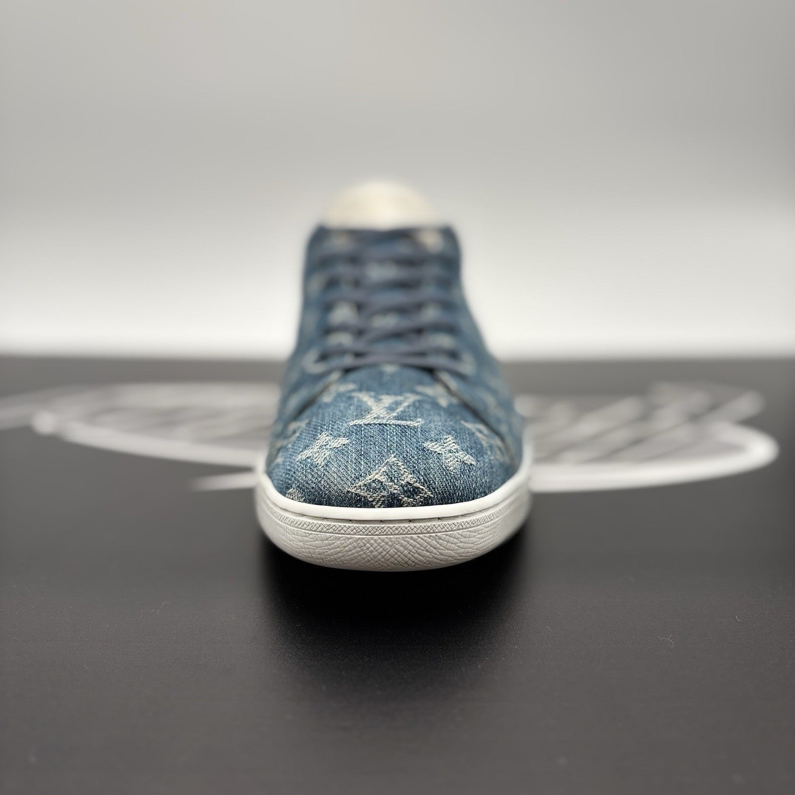 Size 11 LV (12-12.5 US) - Louis Vuitton Luxembourg ‘ Denim Monogram ‘ | GOOD!