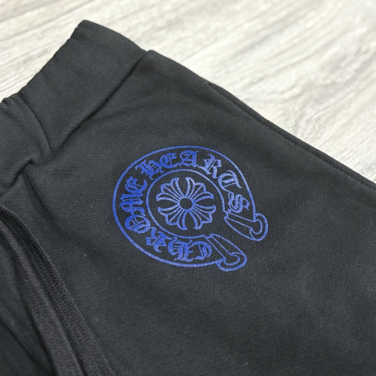 Size Small - Chrome Hearts Horseshoe Logo Sweatpants ' Blue Black ' | NEW!