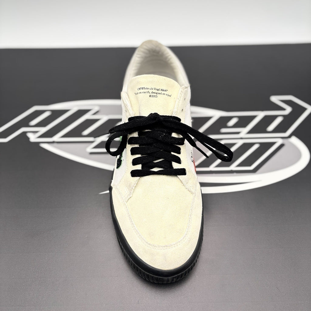Size 41 (8 US) Off-White Vulc Sneaker ' Canvas White, Black ' | GOOD CONDITION!