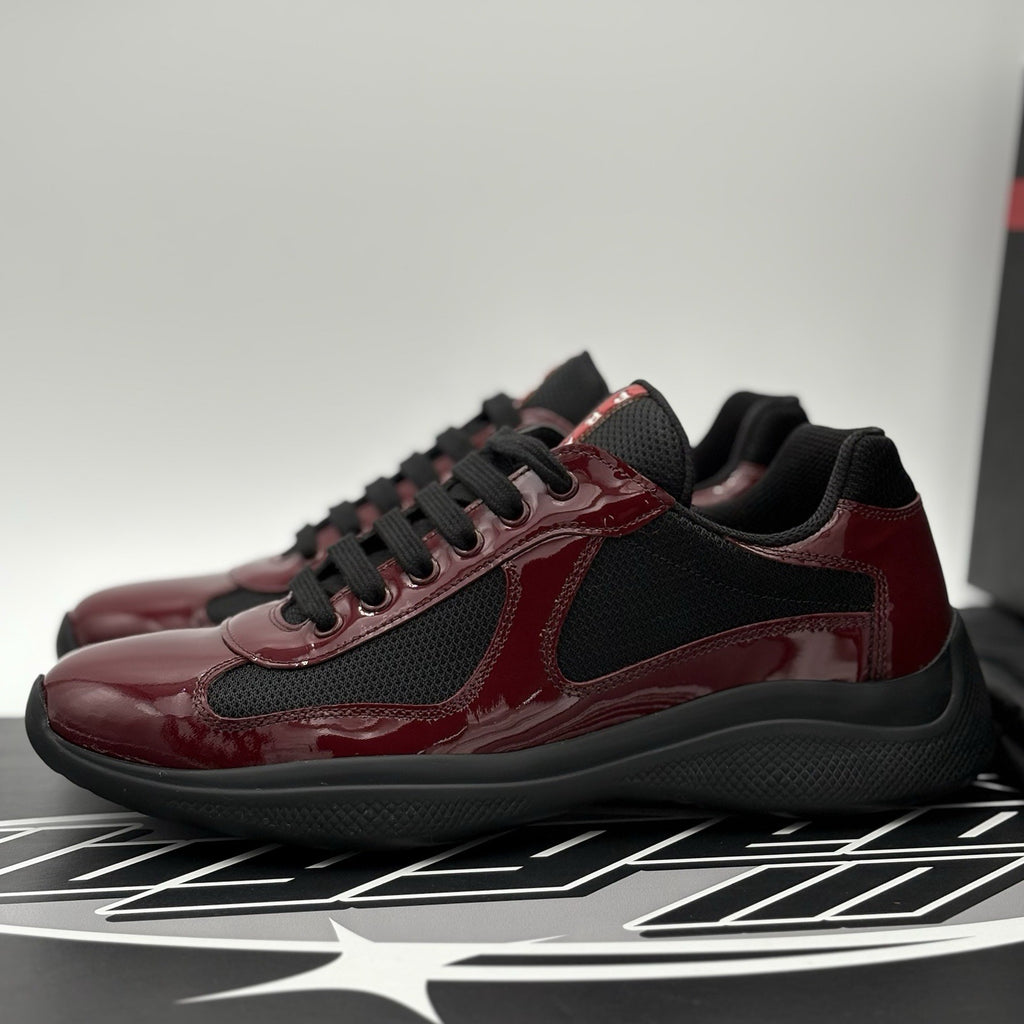 Size 7 UK (8 US) - Prada Americas Cup ' Maroon Black ' | SUPER CLEAN!