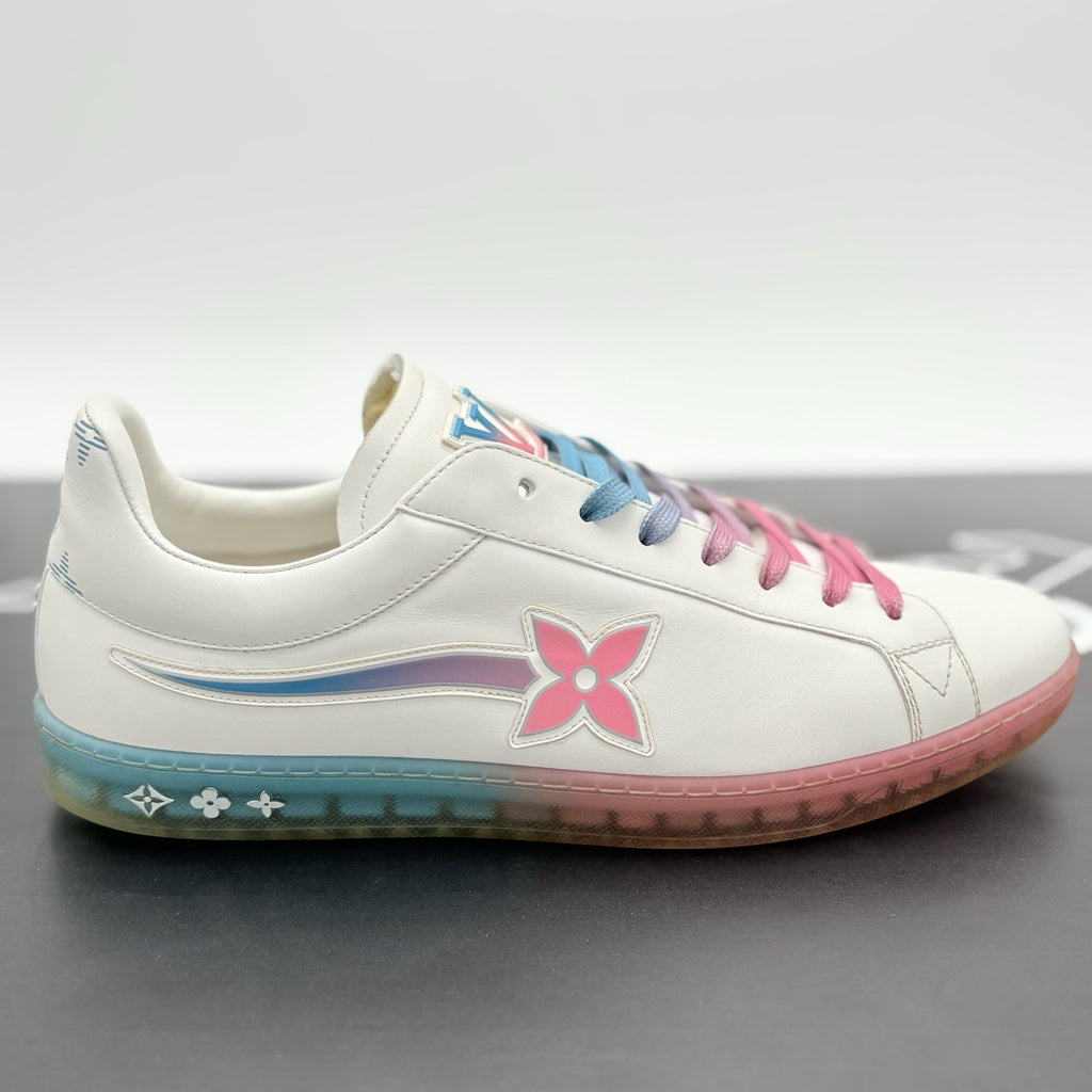 Size 9 LV (10-10.5 US) Louis Vuitton Luxembourg ' White Blue Pink ' |SUPER CLEAN