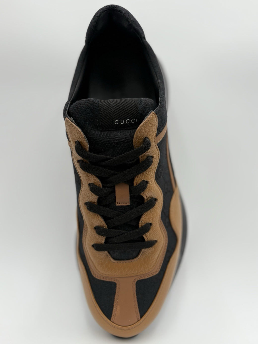Size 11.5 G (12 US) Gucci Rhyton GG Supreme ' Black Khaki Beige ' | SUPER CLEAN!