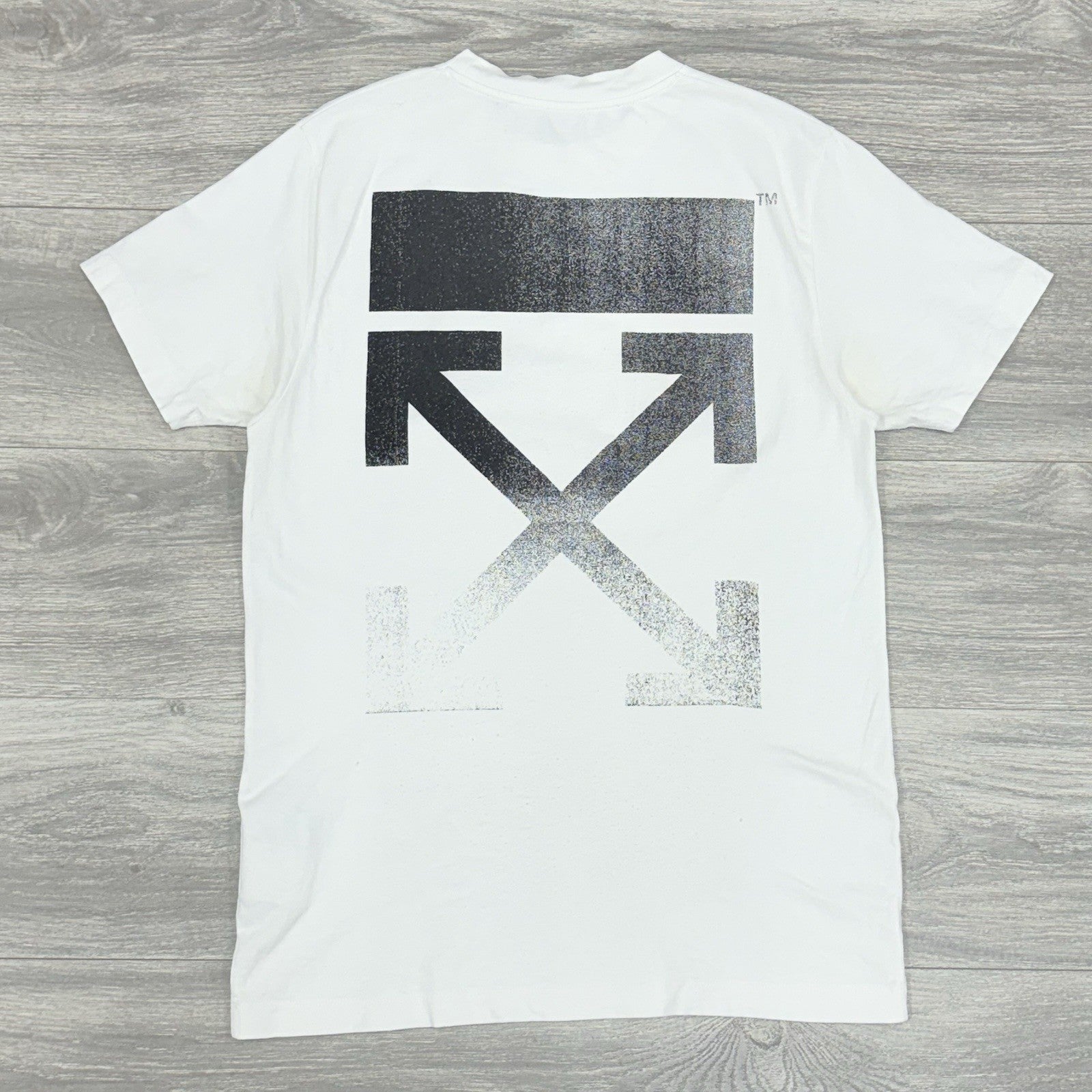 Size Small - Off White Faded Arrow Shirt Sleeve T-Shirt ' White Black '