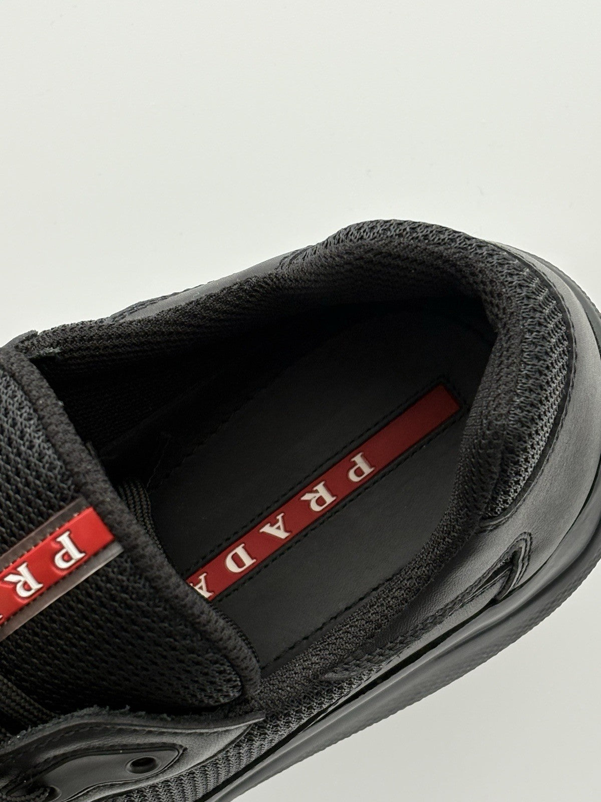 Size 7 UK (8 US) - Prada Americas Cup ' Black Leather ' | ONLY WORN 1x