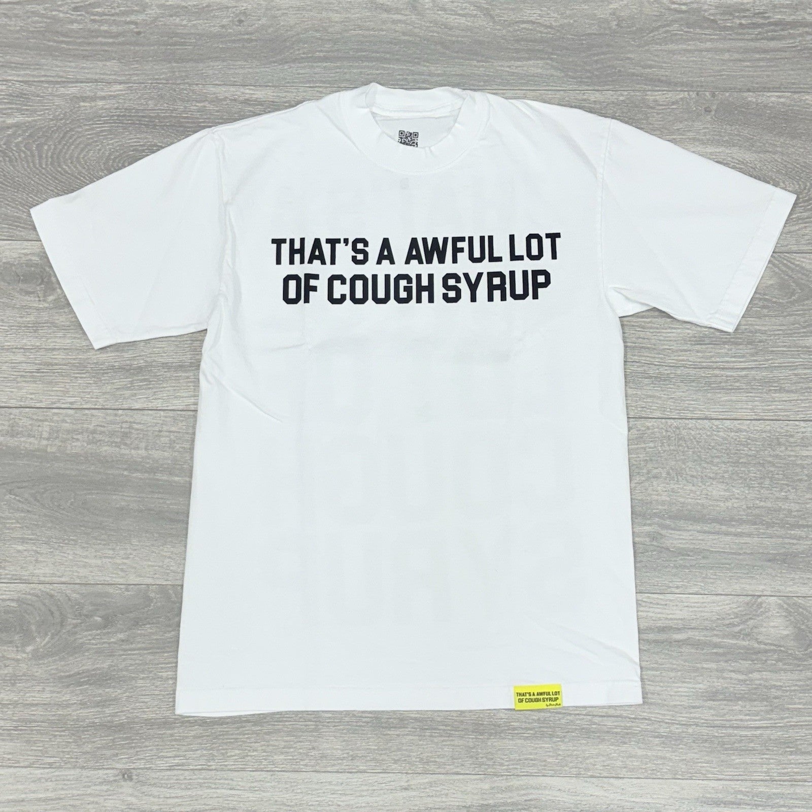 Size S - That's A Awful Lot Of Cough Syrup T-Shirt ' White Black ' | BRAND NEW!