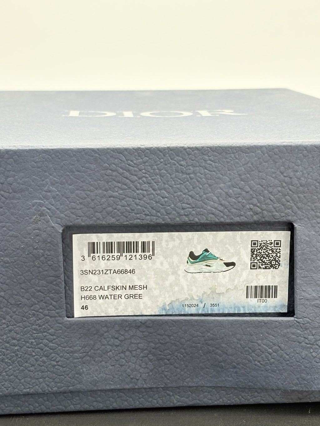 Size 46 (13 US) - Dior B22  Sneaker ' Green White Gold ' | SUPER CLEAN!
