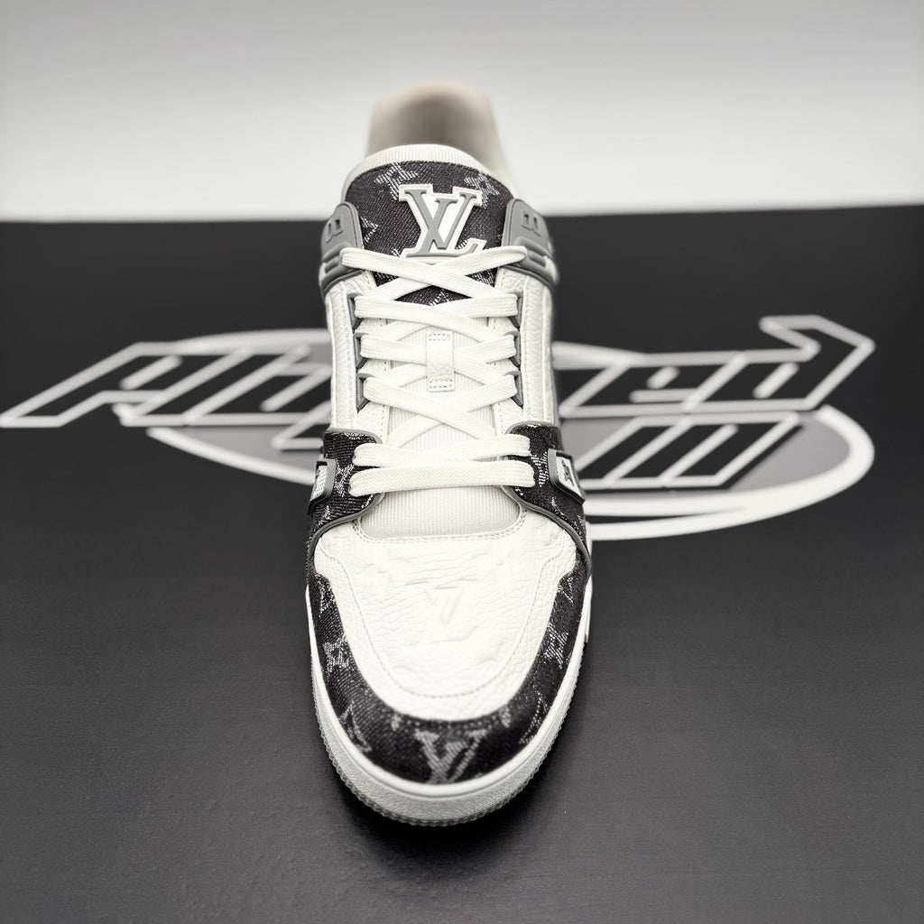 Size 11 LV (12- 12.5 US) Louis Vuitton Trainer ' Grey Denim ' | EXCELLENT!