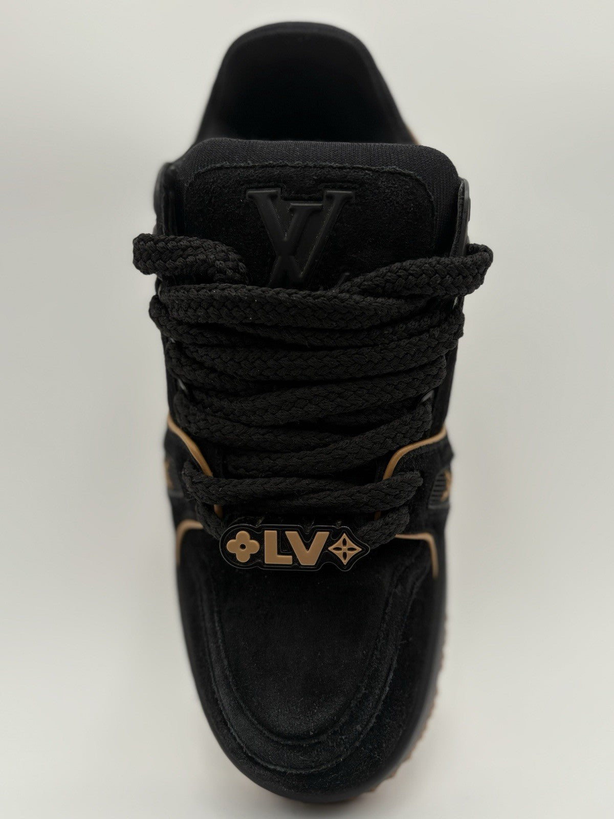 Size 8.5 LV (9.5-10 US) Louis Vuitton Suede Maxi ' Black Brown ' | GOOD COND!