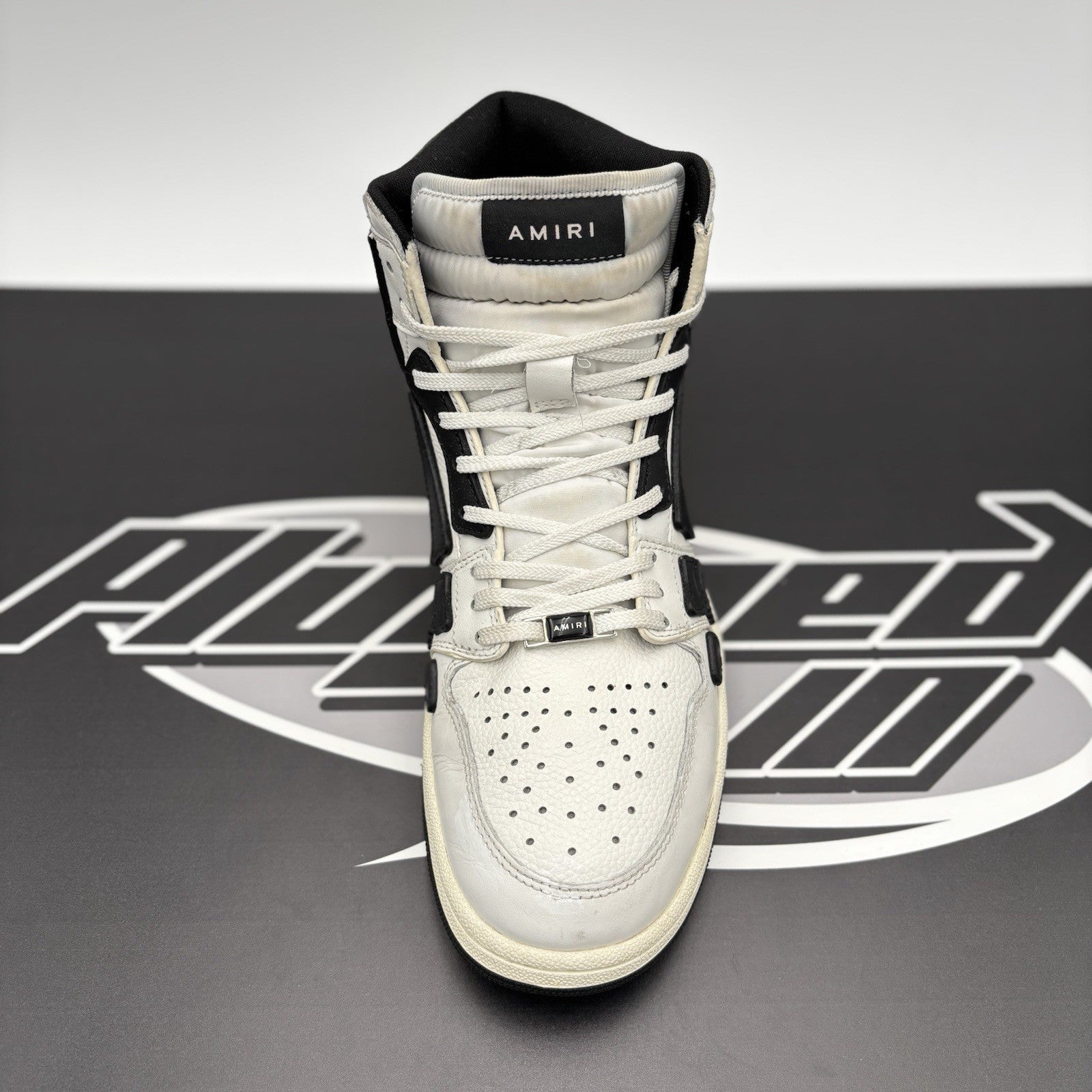 Size 42 (9US) - Amiri Skel High Top Sneakers ' White, Black ' | GREAT CONDITION!