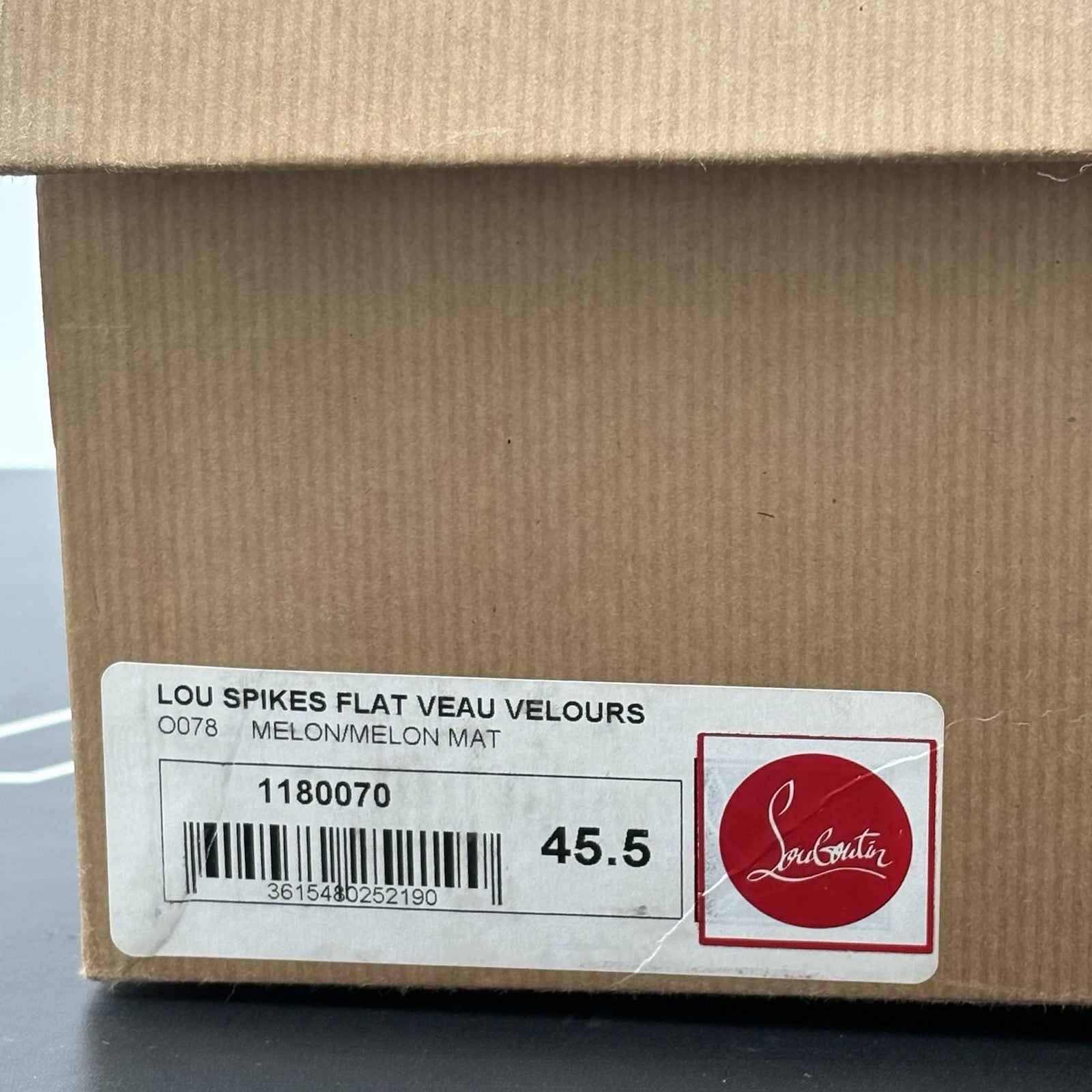 Size 45.5 (12.5 US) - Christian Louboutin Spikes ' Peach Orange ' | BRAND NEW!