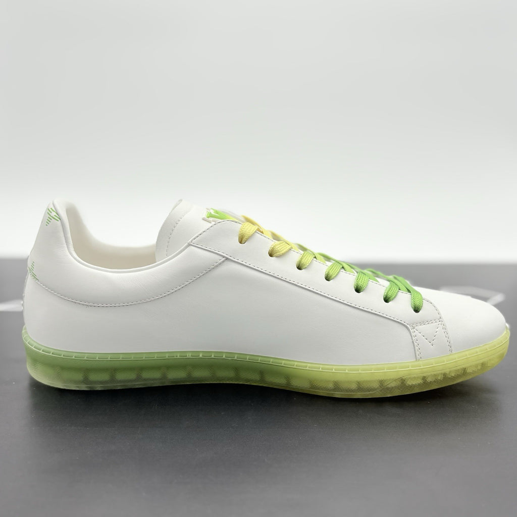 Size 11 LV (12-12.5 US) Louis Vuitton Luxembourg ' White Green Yellow ' | NEW!