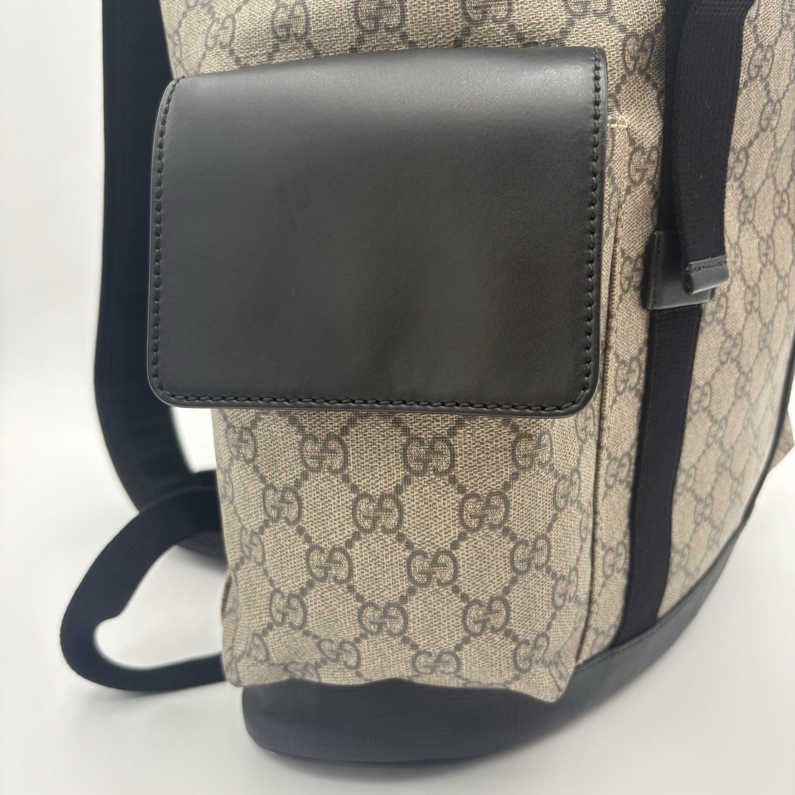 Gucci Soft Monogram GG Supreme Backpack ' Black Brown ' | GOOD CONDITION!