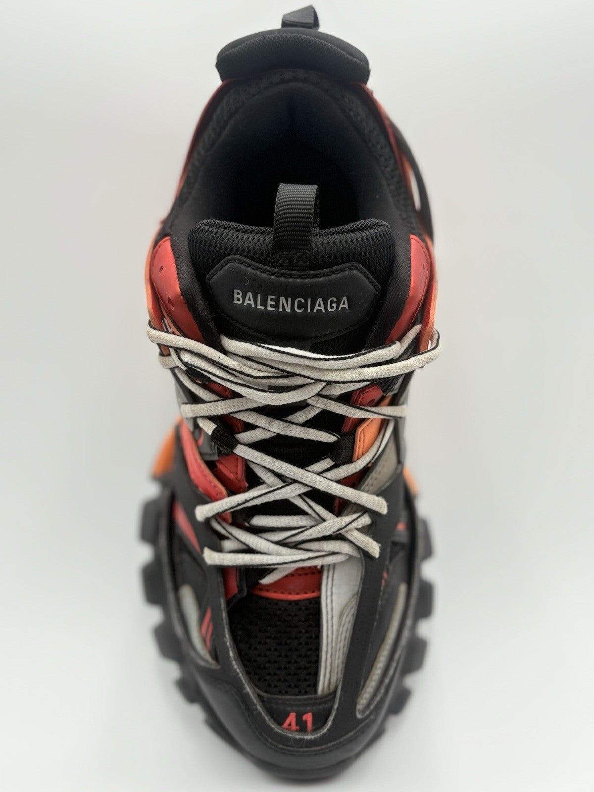 Size 41 (8 US) - Balenciaga Track Sneaker ' Orange Red Black ' | GOOD CONDITION!