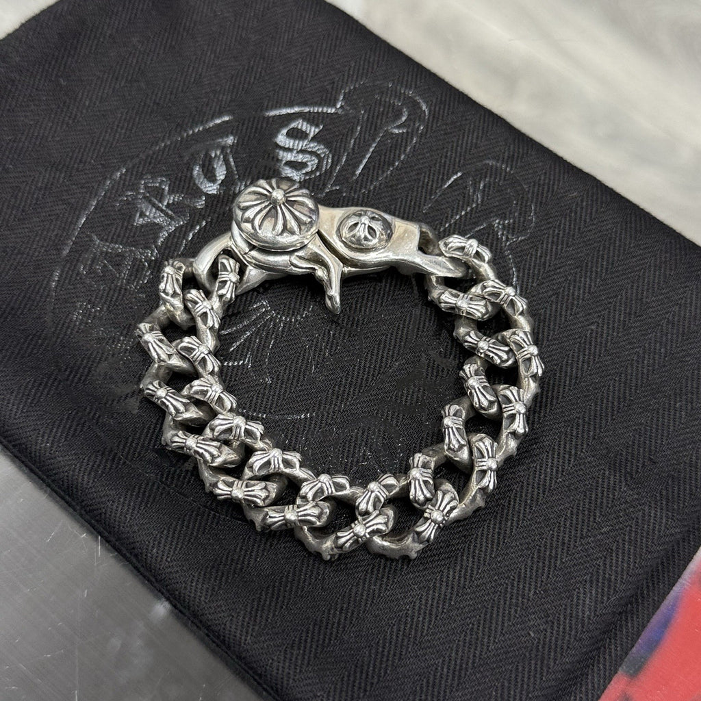 Chrome Hearts Bracelet | 925 Sterling Silver | Fancy Link | LOBSTER CLASP