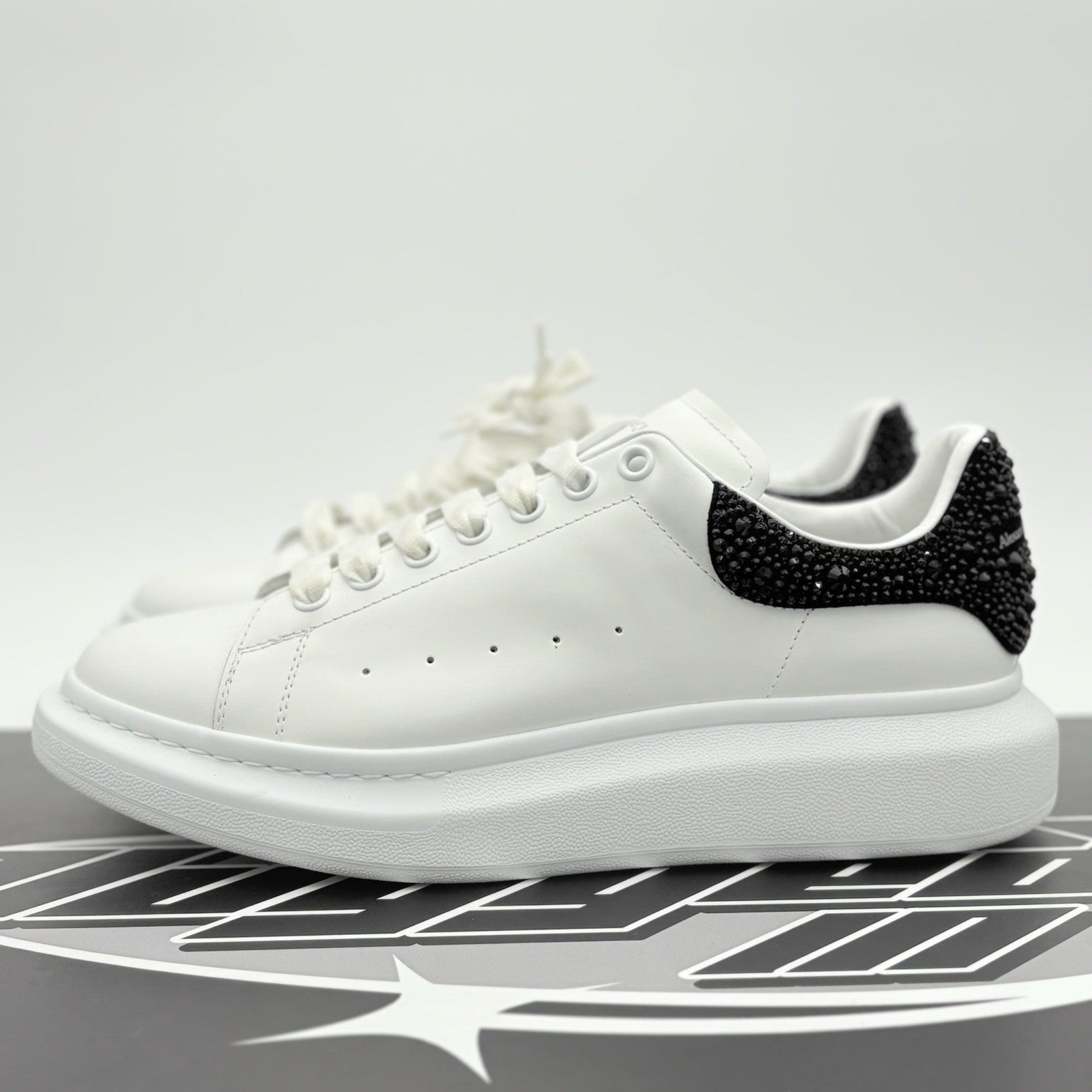 Size 45 (12 US) Alexander McQueen Oversized ' Crystal Black ' | ONLY WORN 1-3x