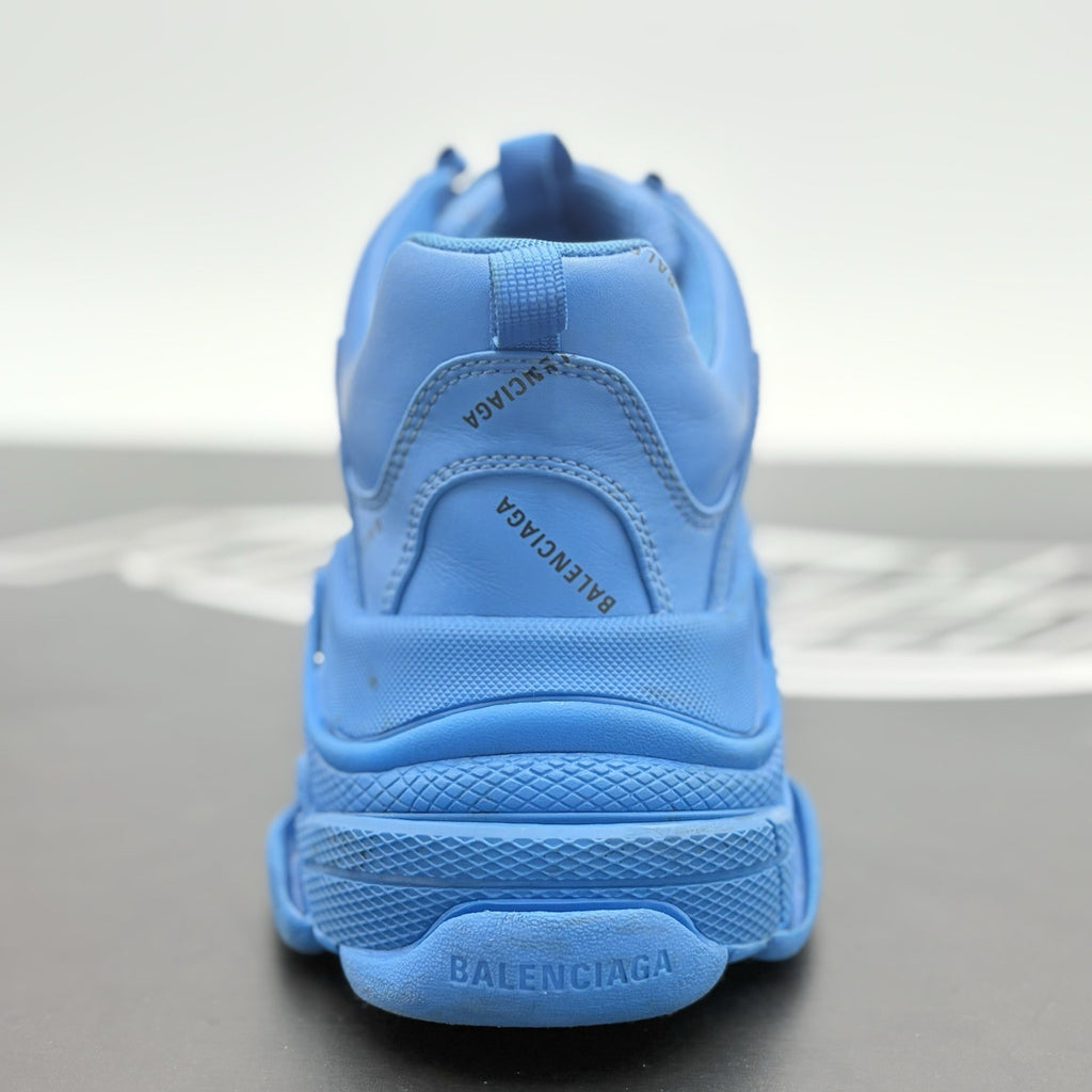 Size 45 (12 US) - Balenciaga Triple S ' All Over Logo - Blue ' | GREAT CONDITION