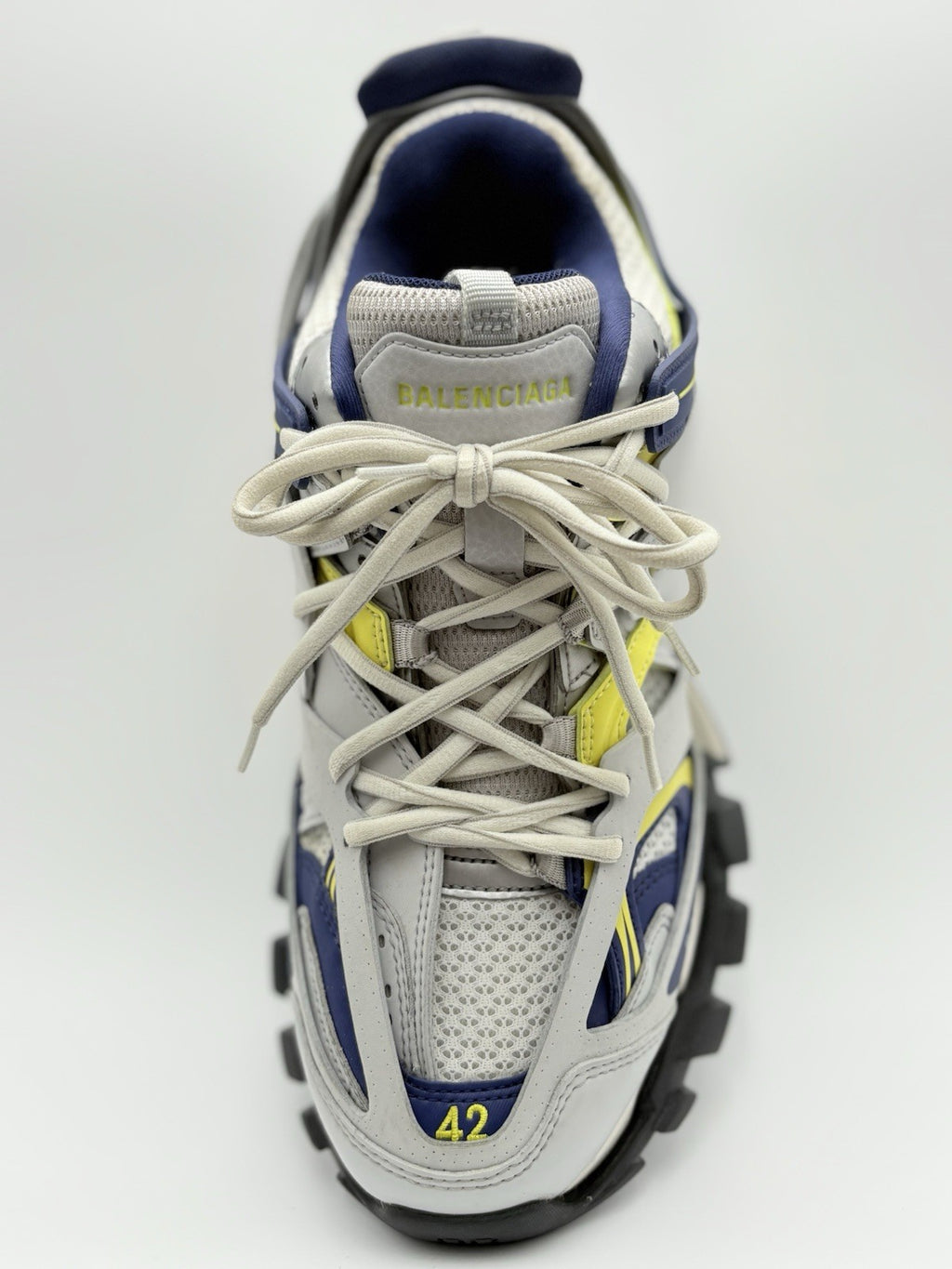Size 42 (9 US) - Balenciaga Track ' Grey Navy Yellow ' | SUPER CLEAN!
