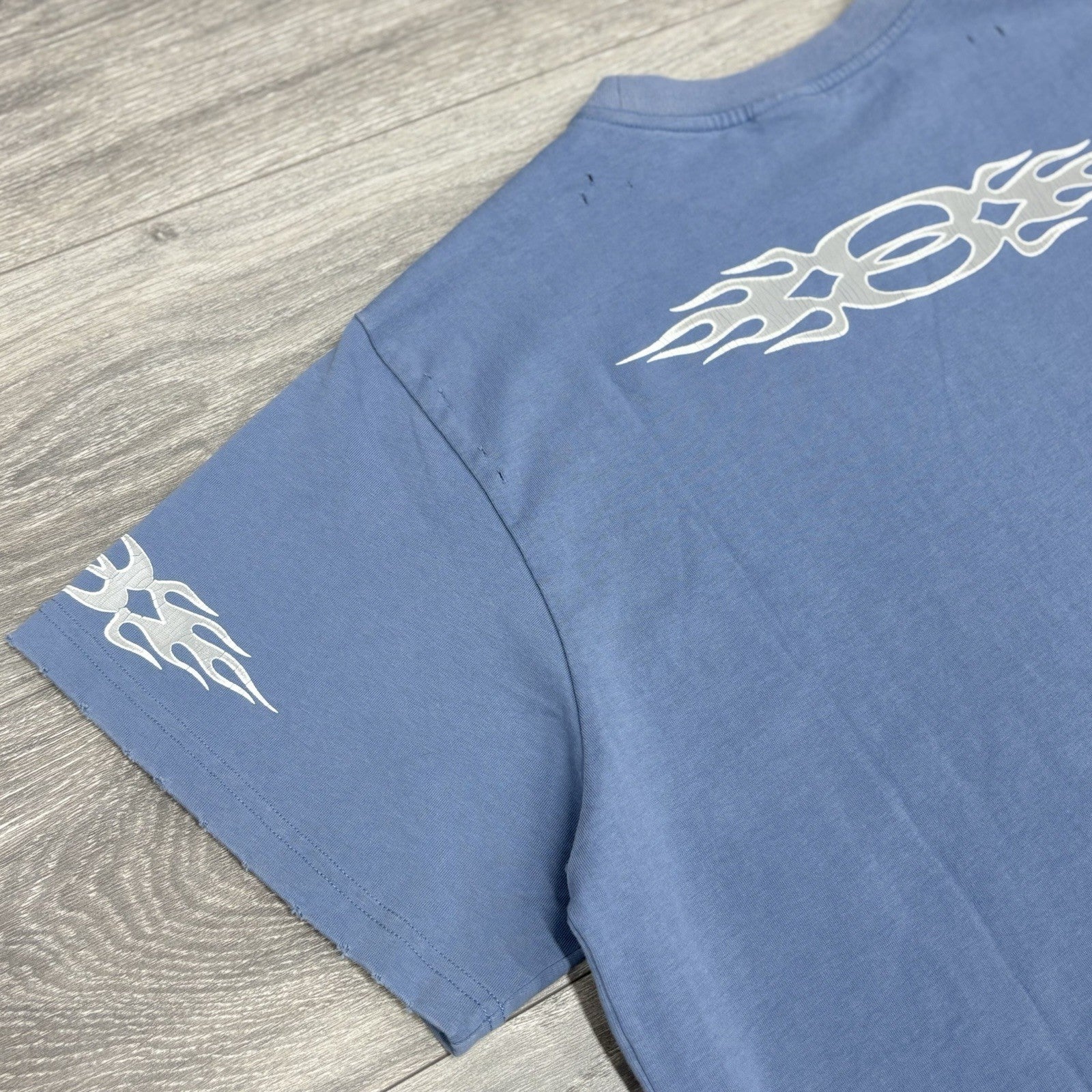 Size L - Balenciaga Burning Unity Oversized T-Shirt ' Blue ' | SUPER CLEAN!