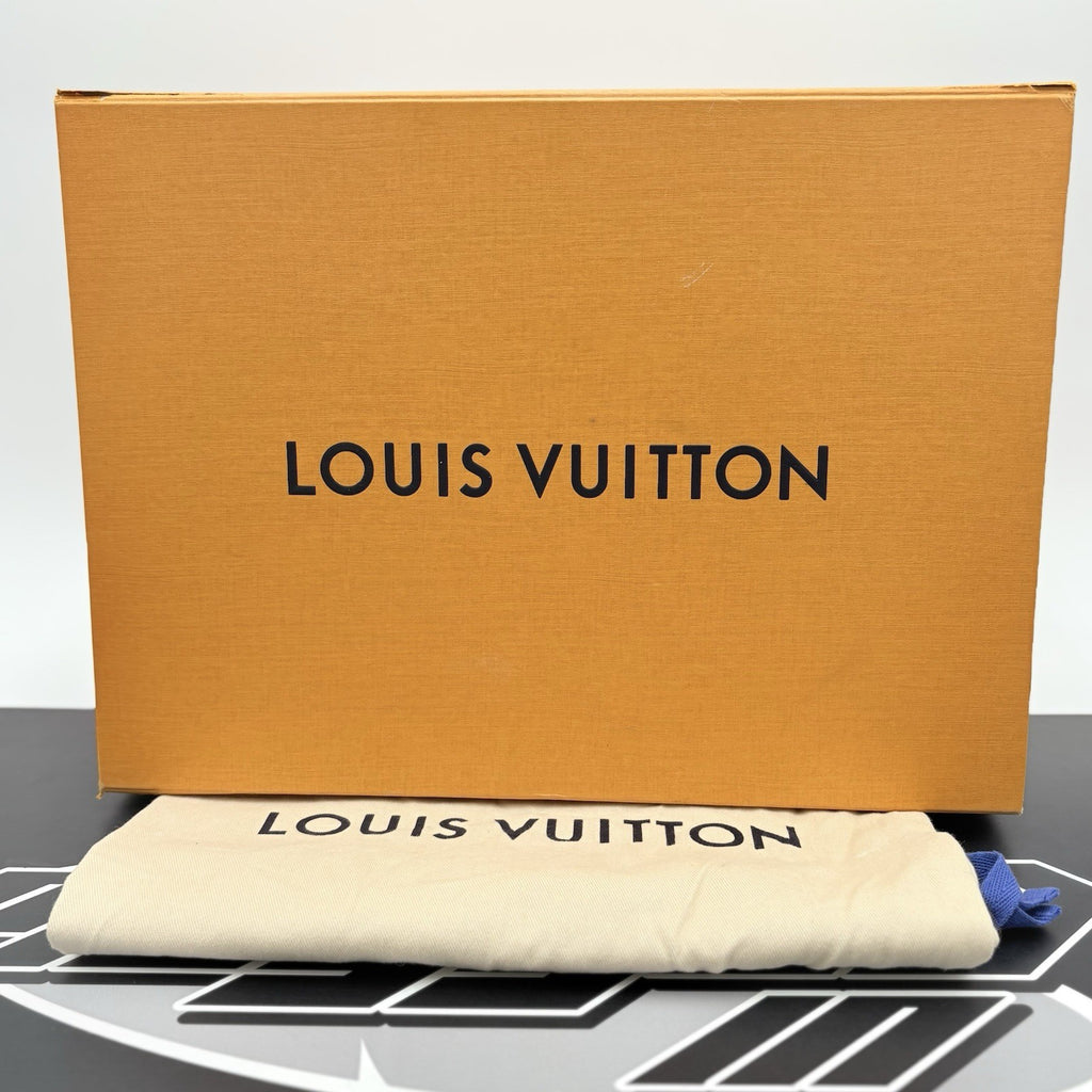 Size 8.5 LV (9.5-10 US) Louis Vuitton Trainer ' Green White Monogram ' | GREAT!