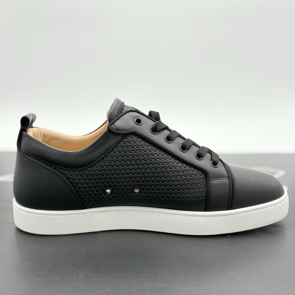 Size 45 (12 US) Christian Louboutin Low Leather Sneaker ' Black ' | SUPER CLEAN!