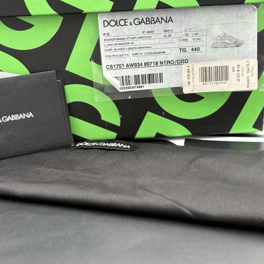 Size 10 UK (11 US) - Dolce Gabbana Daymaster ' Black Gold ' | EXCELLENT COND!