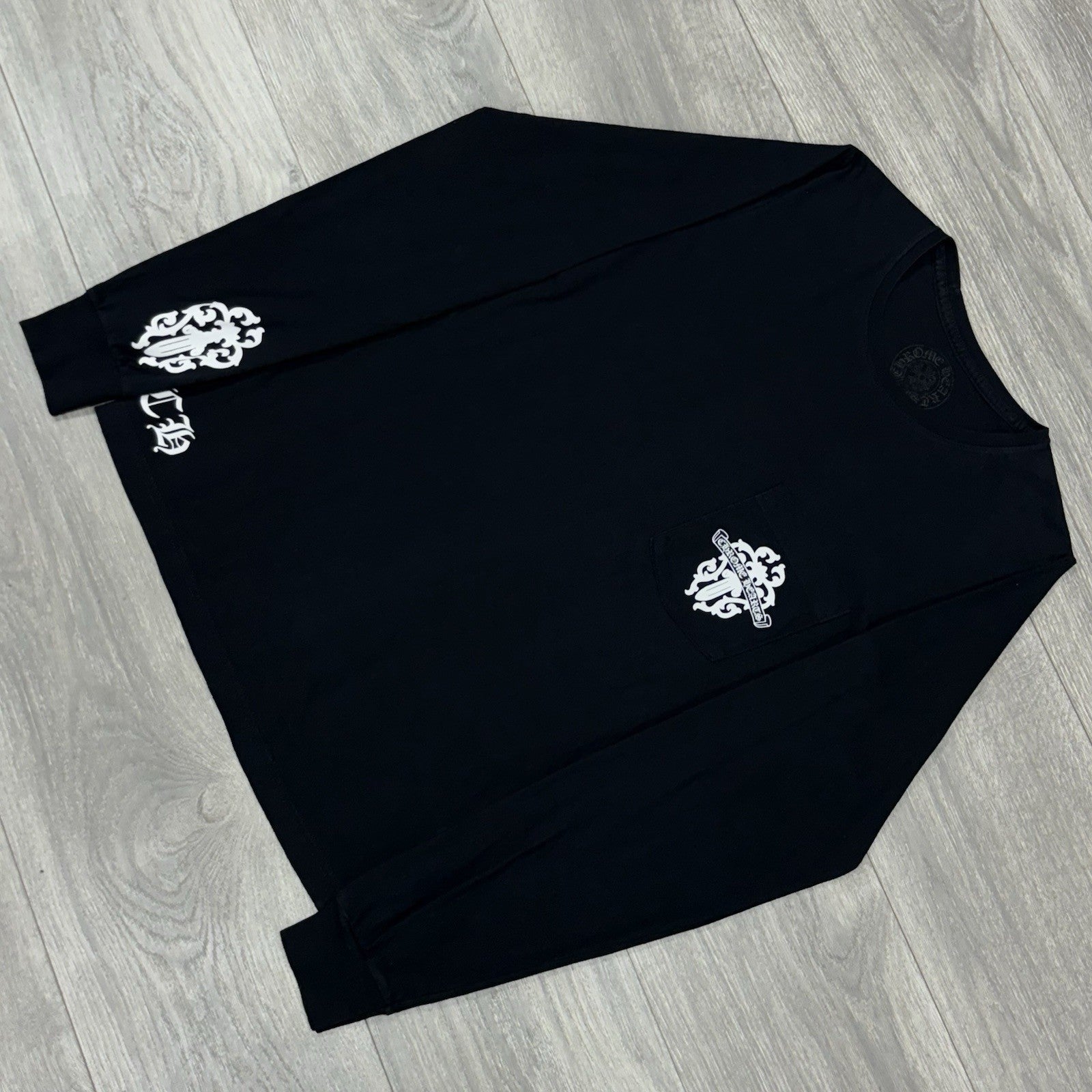 Size S - Chrome Hearts Dagger & Vine Spine Long Sleeve ' Black ' | SUPER CLEAN!