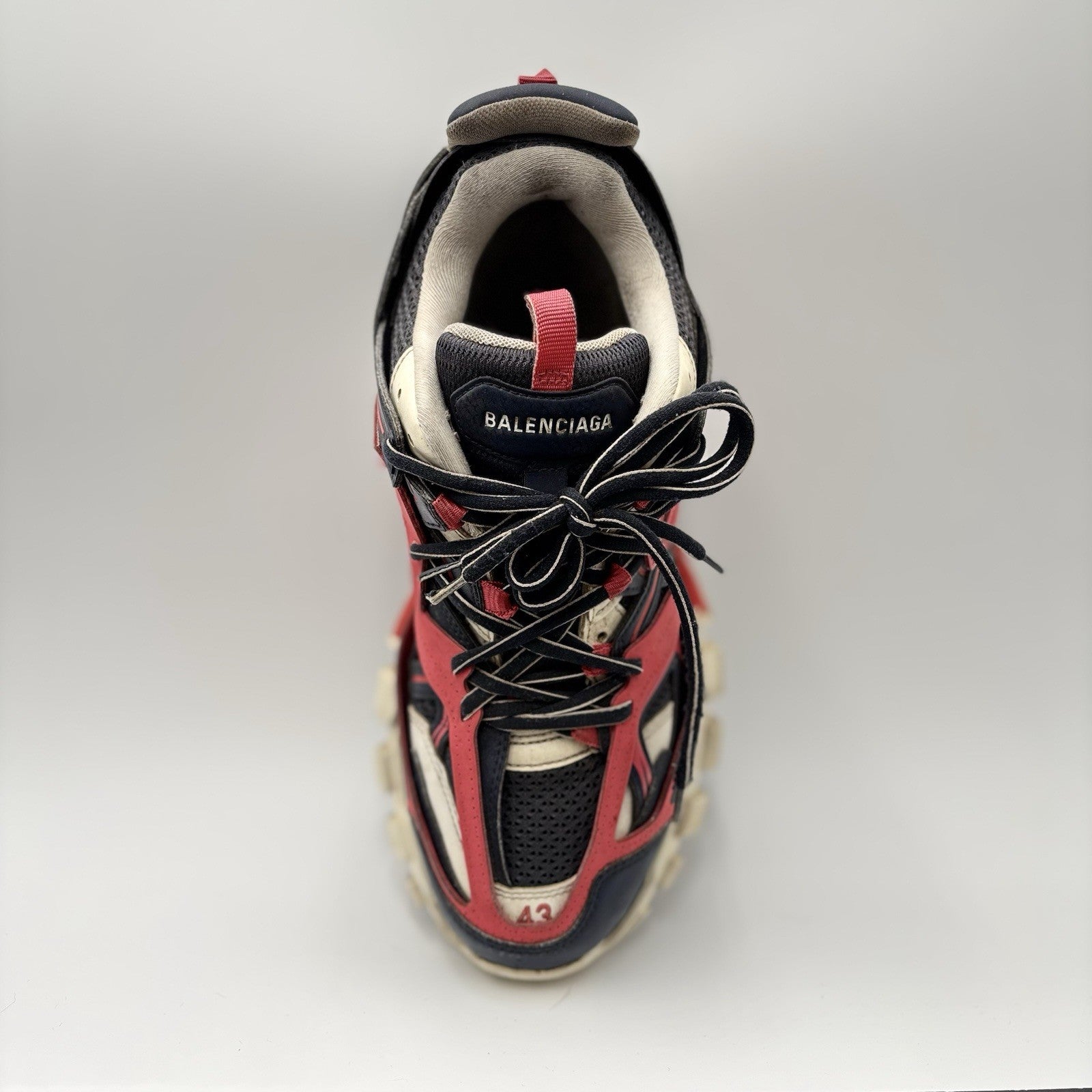 Size 43 (10 US) - Balenciaga Track LED Sneaker ' Navy, Red '