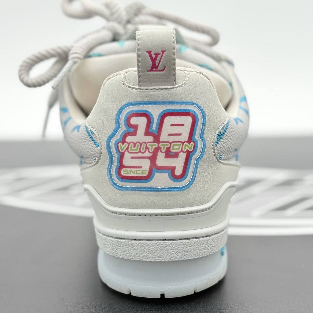 Size 5 LV (6-6.5 US) Louis Vuitton Skate ' Grey Monogram Multicolor ' | CLEAN!