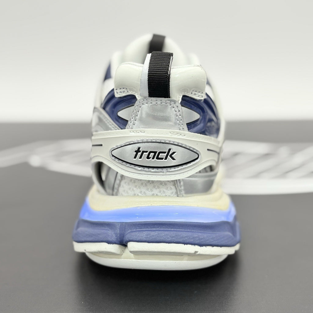 Size 41 (8 US) - Balenciaga Track LED Sneaker ' Silver Navy ' | BRAND NEW!