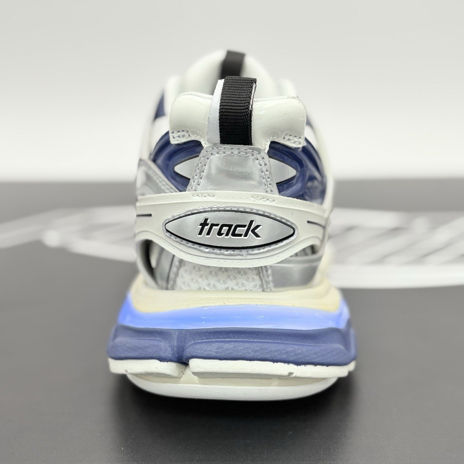 Size 41 (8 US) - Balenciaga Track LED Sneaker ' Silver Navy ' | BRAND NEW!