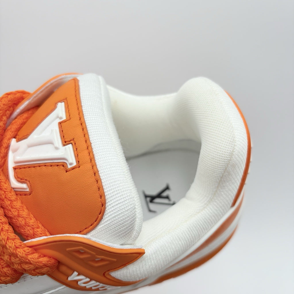 Size 7 LV (8-8.5 US) - Louis Vuitton Maxi ' Orange White ' | SUPER CLEAN!