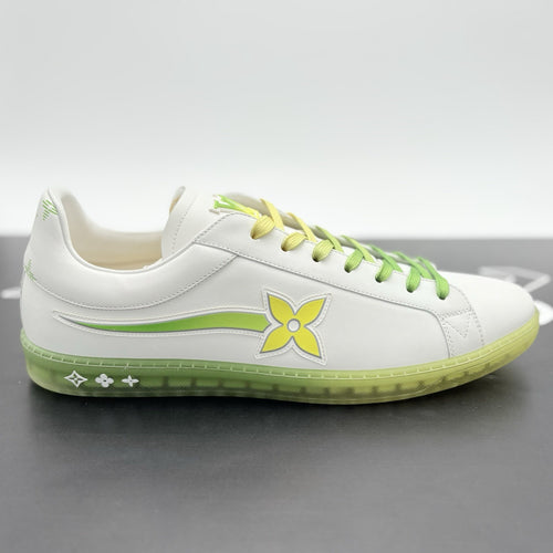 Size 11 LV (12-12.5 US) Louis Vuitton Luxembourg ' White Green Yellow ' | NEW!