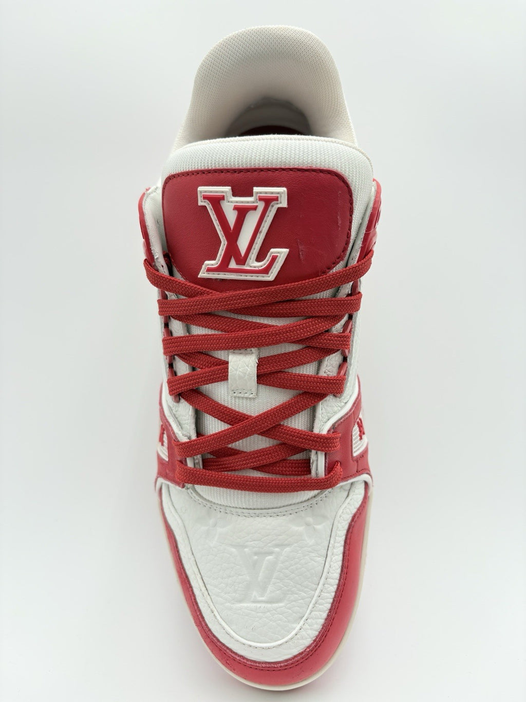 Size 7 LV (8-8.5 US) Louis Vuitton Trainer  ' Red White ' | SUPER CLEAN!