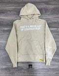 Size XS - Thats A Awful Lot Of Cough Syrup Hoodie ' Beige, White ' | NEW!