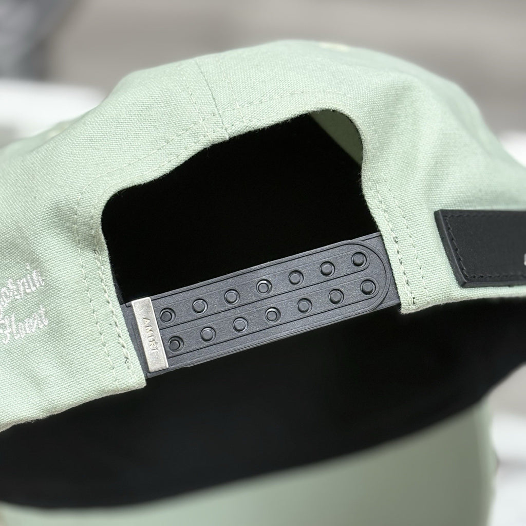 Amiri Chenille MA Patch Canvas Hat ' Frosty Green ' | SUPER CLEAN!