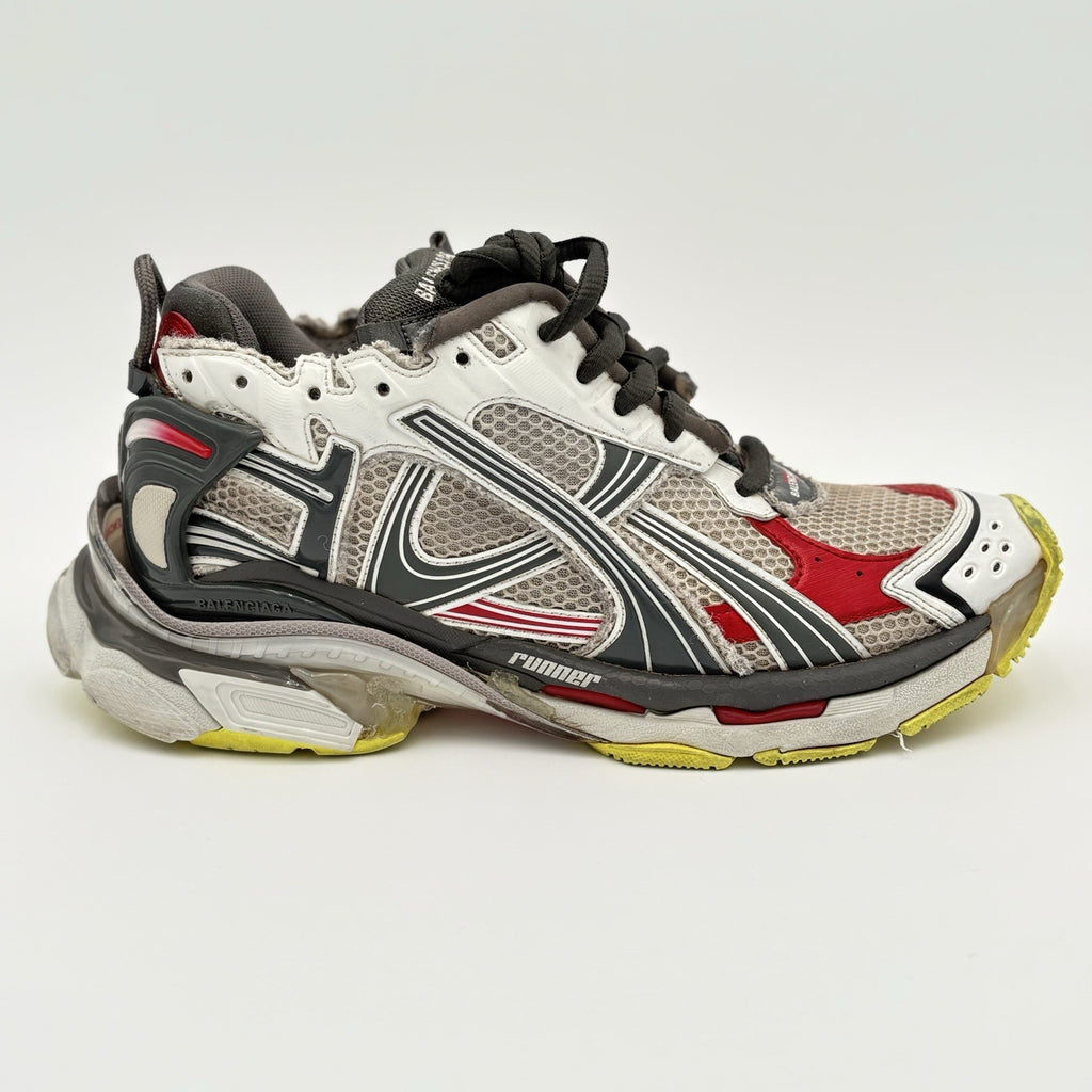Size 44 (11 US) - Balenciaga Runner ' Black White Red Fluo Yellow ' | GOOD COND!