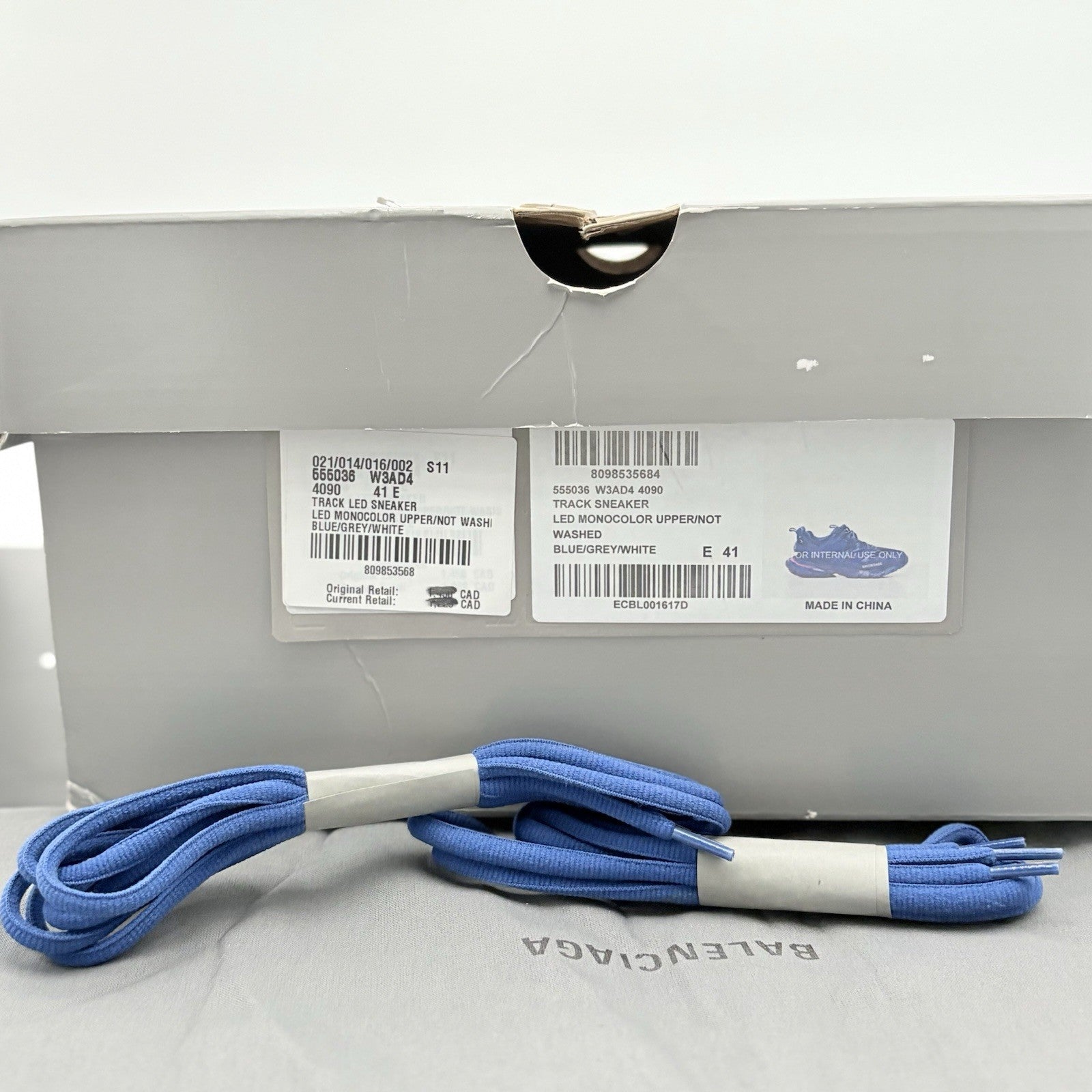 Size 41 (8 US) - Balenciaga Track LED Sneaker ' Navy ' | BRAND NEW!