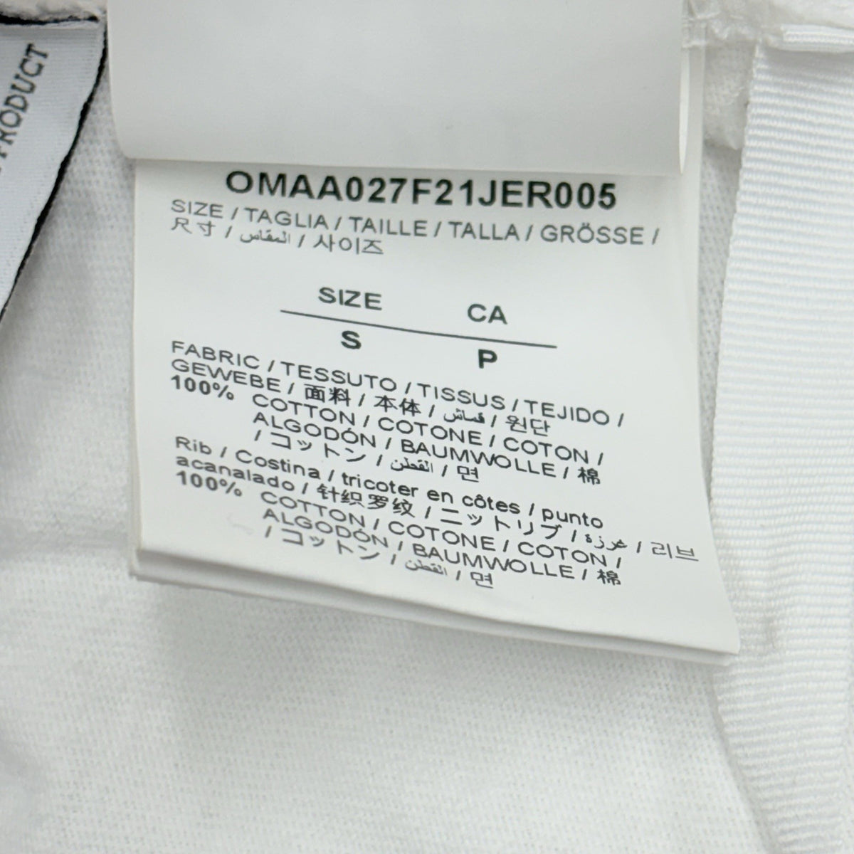 Off White Faded Arrow Shirt Sleeve T-Shirt White Black — photo 7