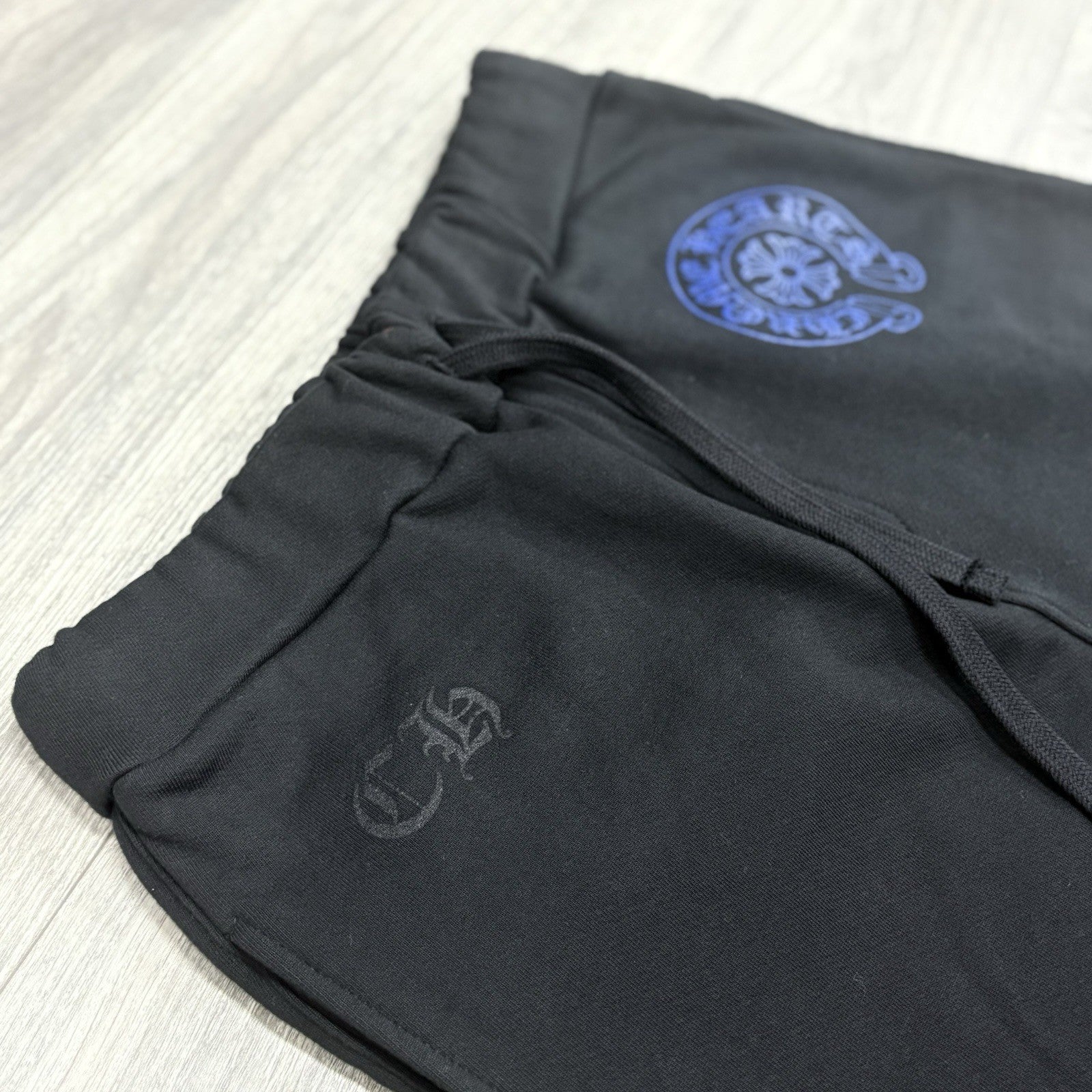 Size Small - Chrome Hearts Horseshoe Logo Sweatpants ' Blue Black ' | NEW!
