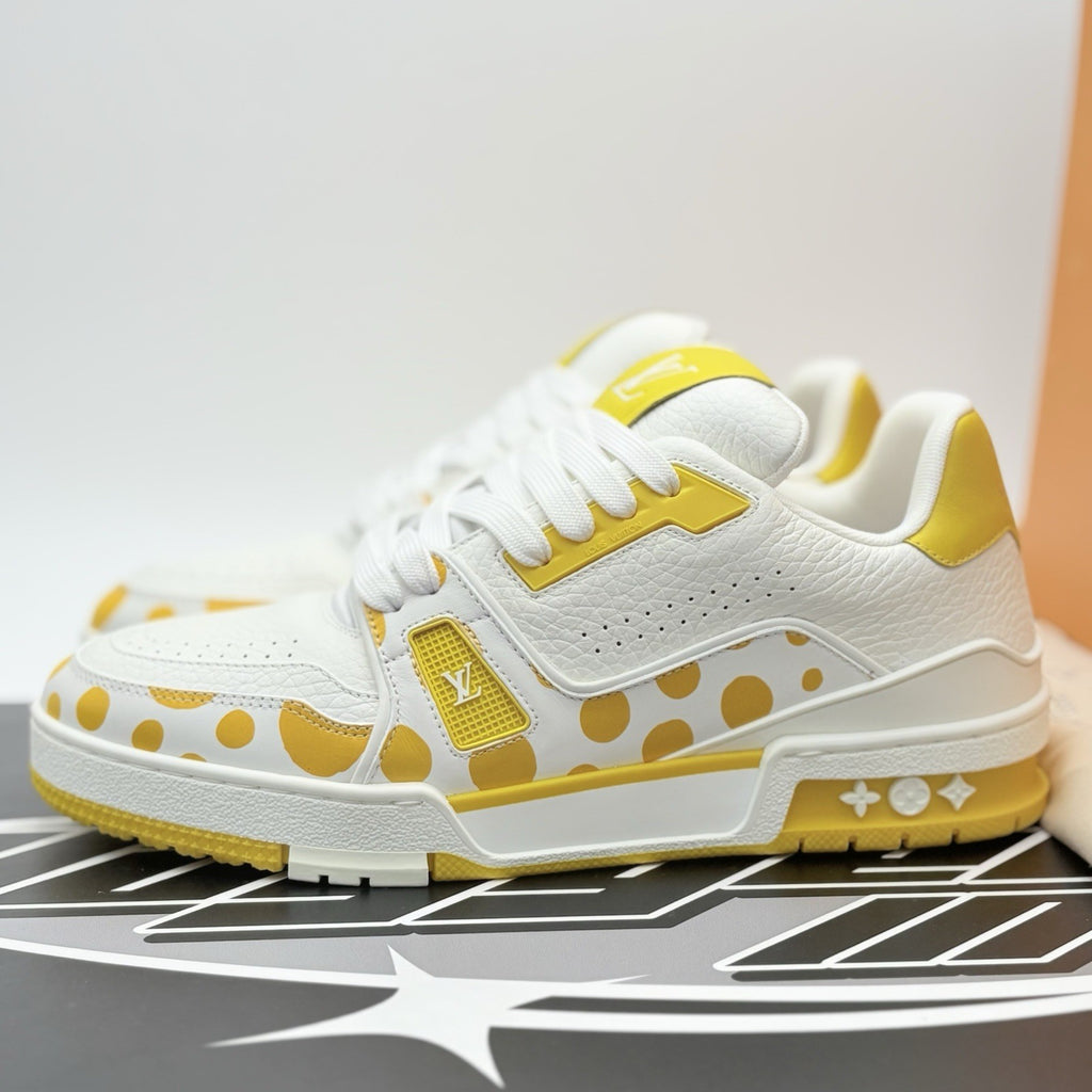 Size 6 LV (7-7.5 US) Louis Vuitton x Yayoi Kusama ' White Yellow ' | BRAND NEW!