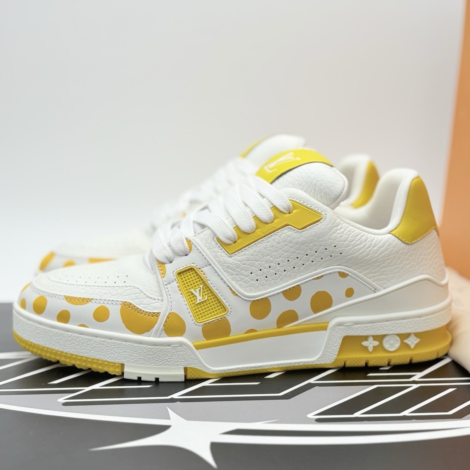Size 6 LV (7-7.5 US) Louis Vuitton x Yayoi Kusama ' White Yellow ' | BRAND NEW!