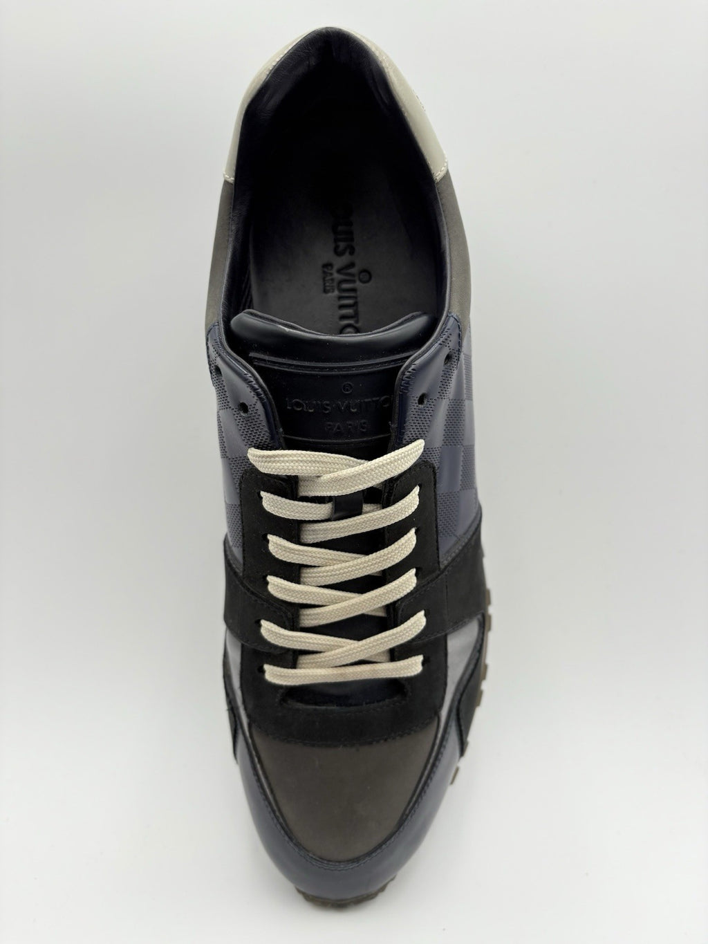 Size 8 LV (9-9.5 US) Louis Vuitton Damier Run Away ' Navy ' | GREAT CONDITION