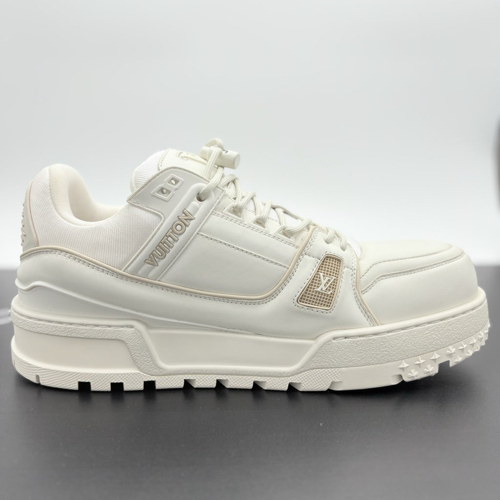 Size 10 LV (11-11.5 US) - Louis Vuitton Maxi Trainer ' White ' | WORN ONCE!