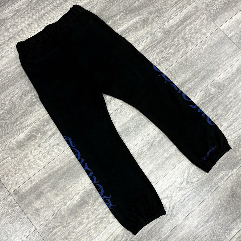 Size Small - Chrome Hearts Horseshoe Logo Sweatpants ' Blue Black ' | NEW!