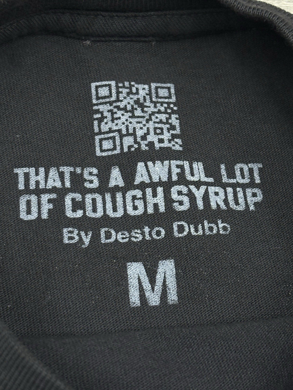 Size M - That’s A Awful Lot Of Cough Syrup X Persona T-Shirt ' Black ' | NEW!