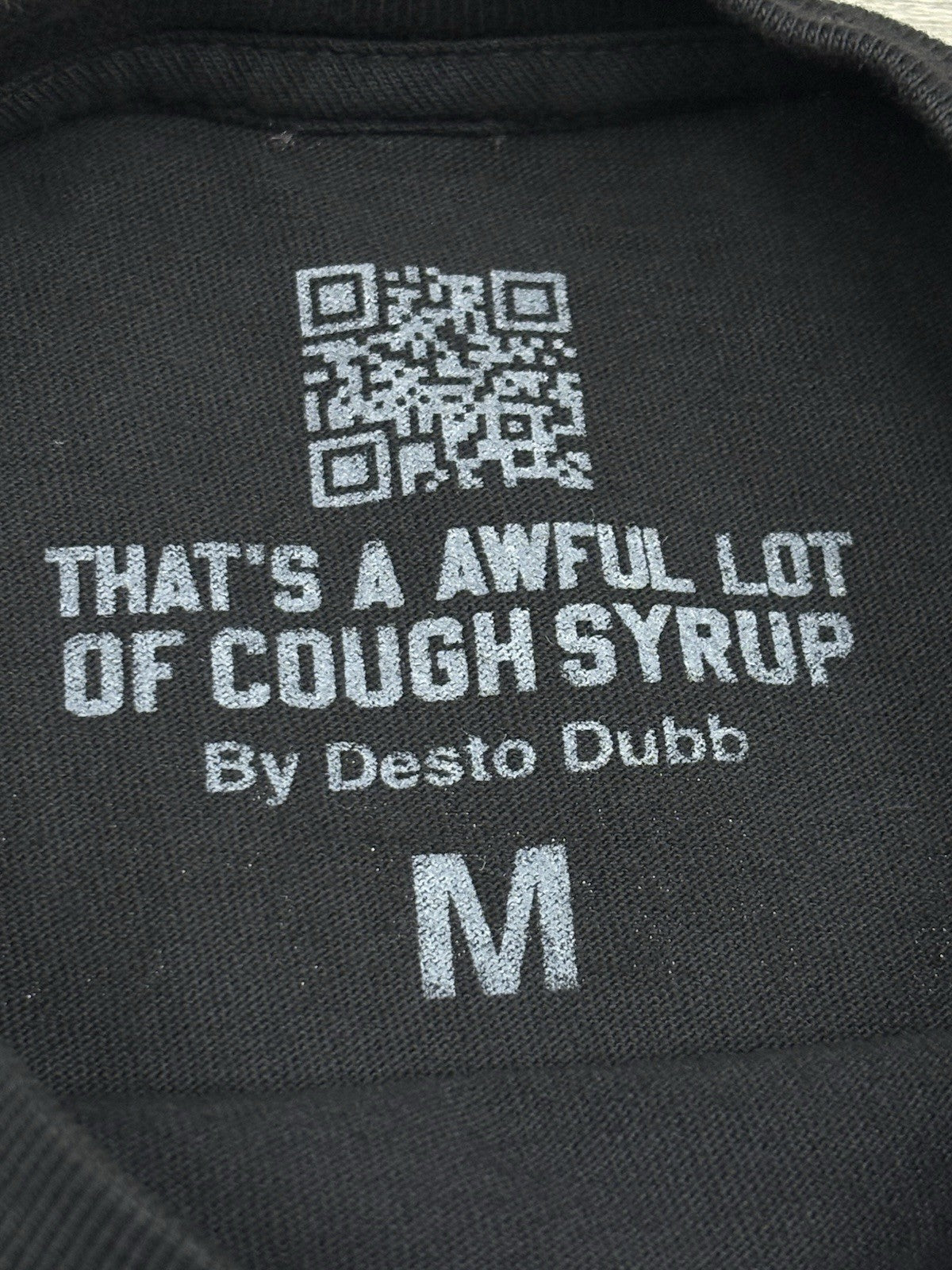 Size M - That’s A Awful Lot Of Cough Syrup X Persona T-Shirt ' Black ' | NEW!
