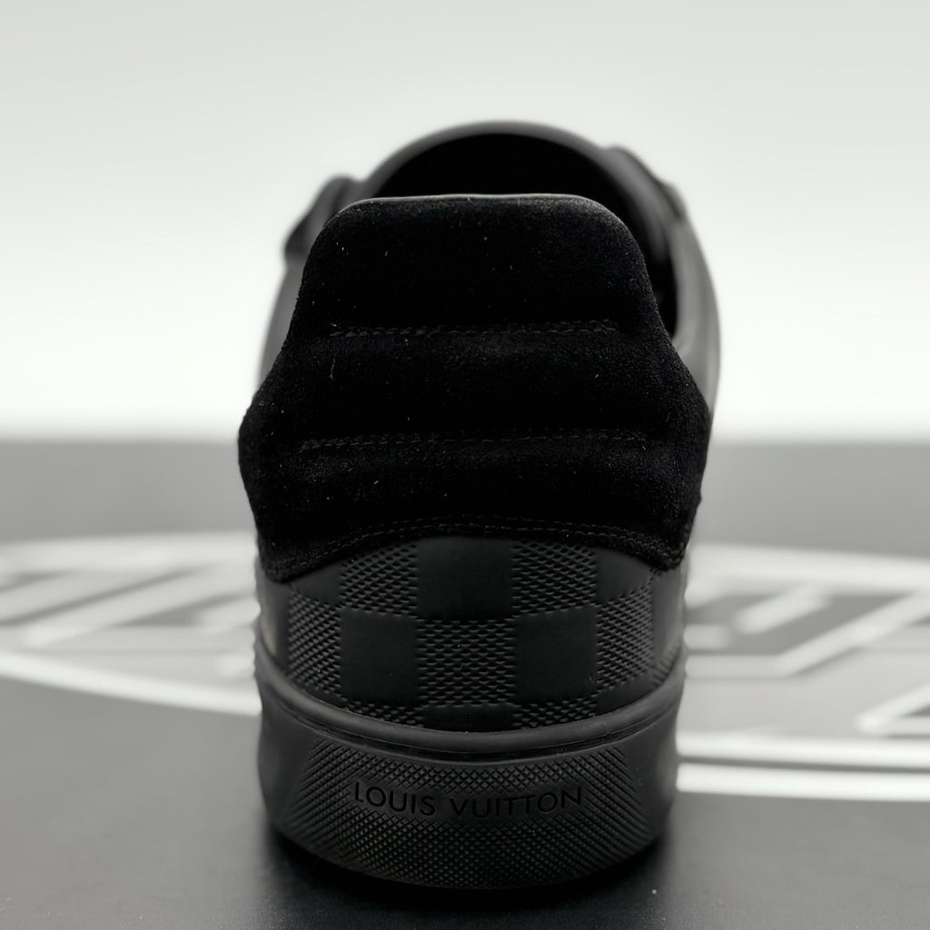 Size 10 LV (11-11.5 US) Louis Vuitton Leather Sneakers ' Black ' | GOOD COND!